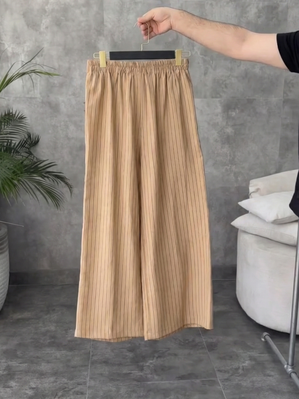 Beige Striped Co-ord Set