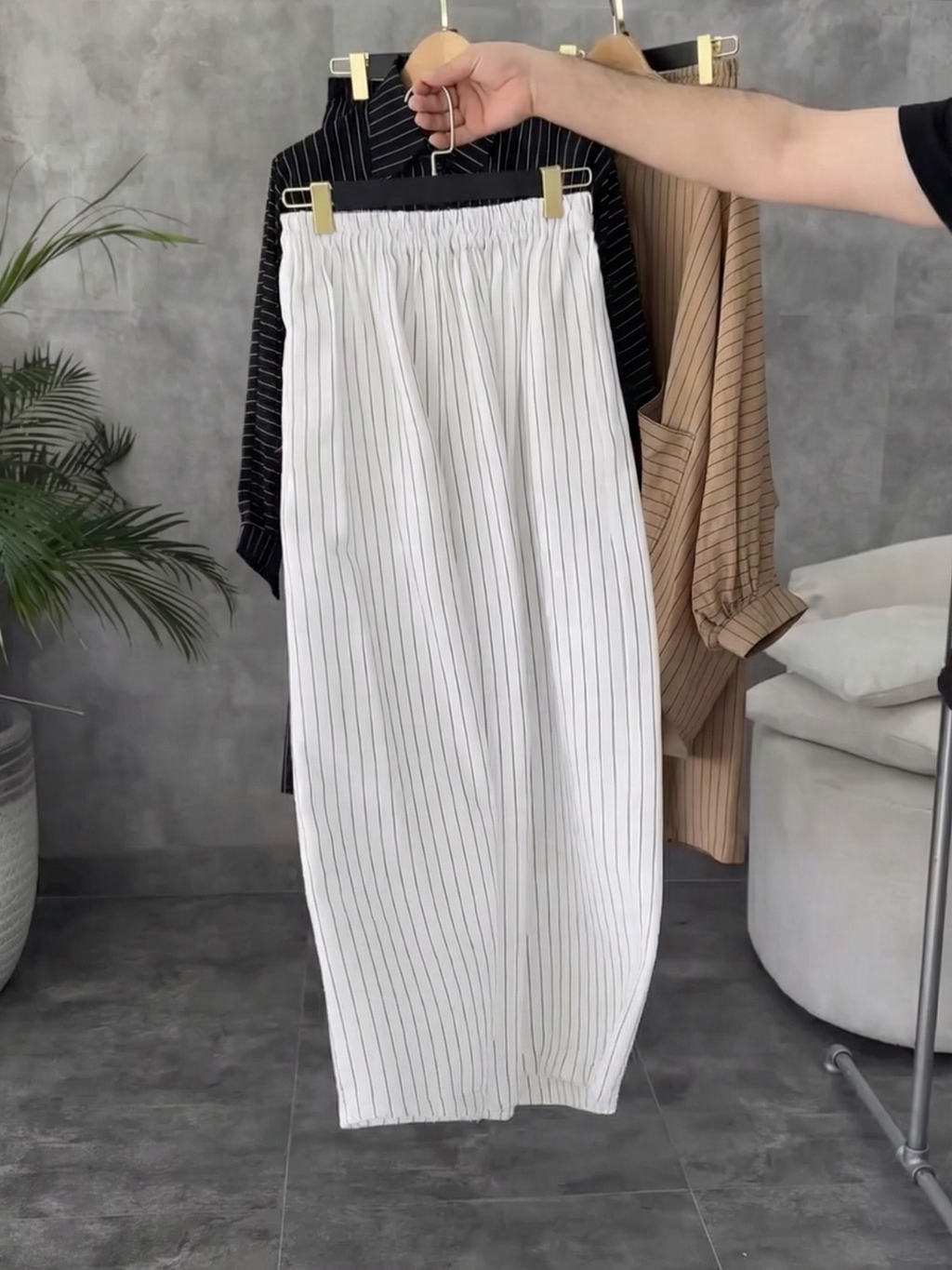 White Striped Co-ord Set