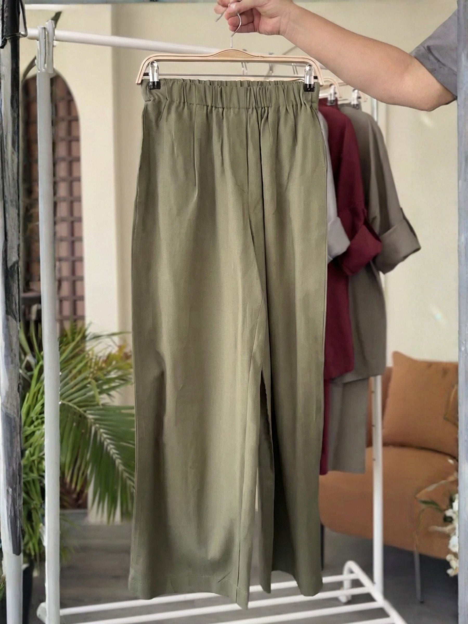 Luxe Olive Linen Set