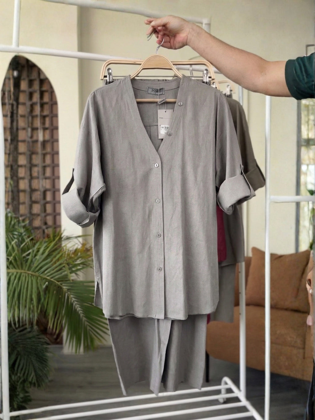 Luxe Smoke Linen Set