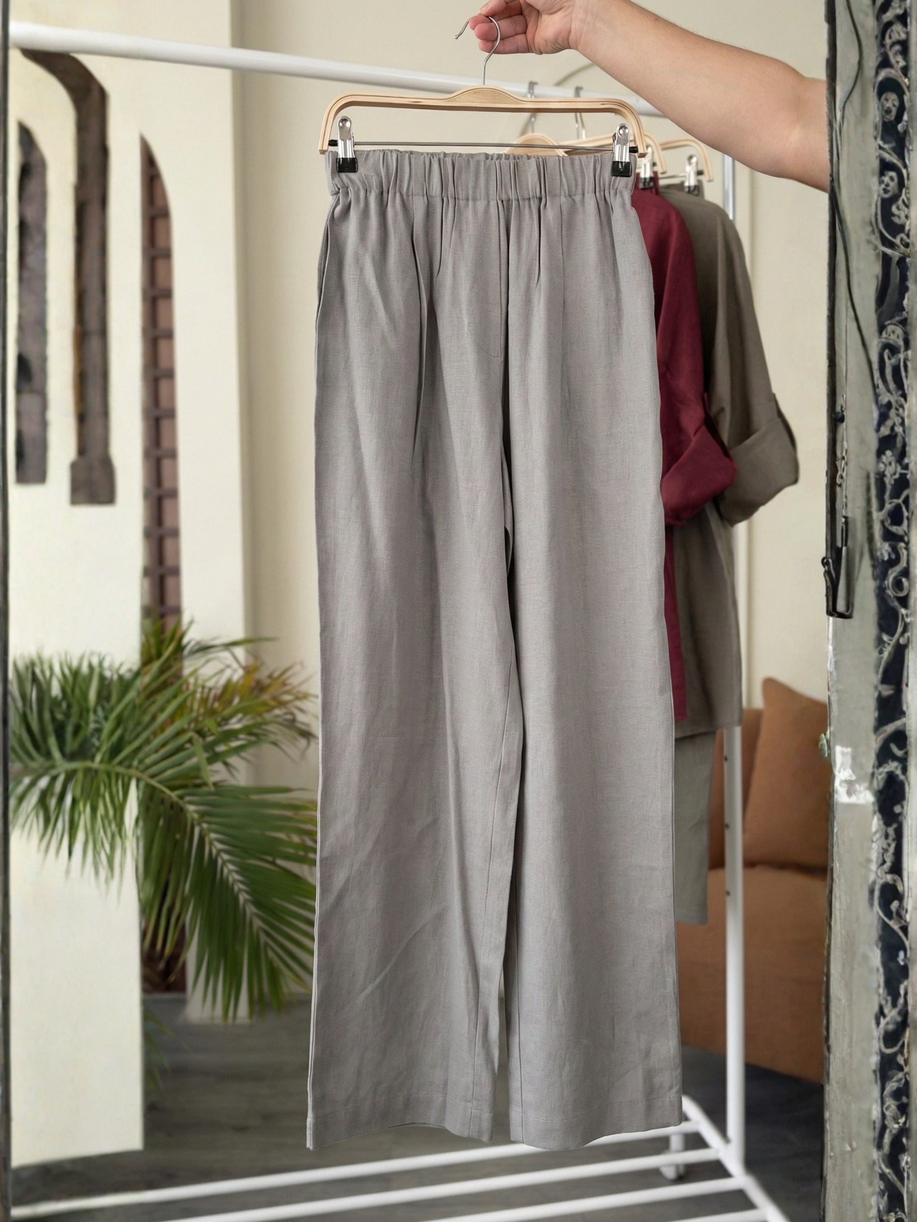 Luxe Smoke Linen Set