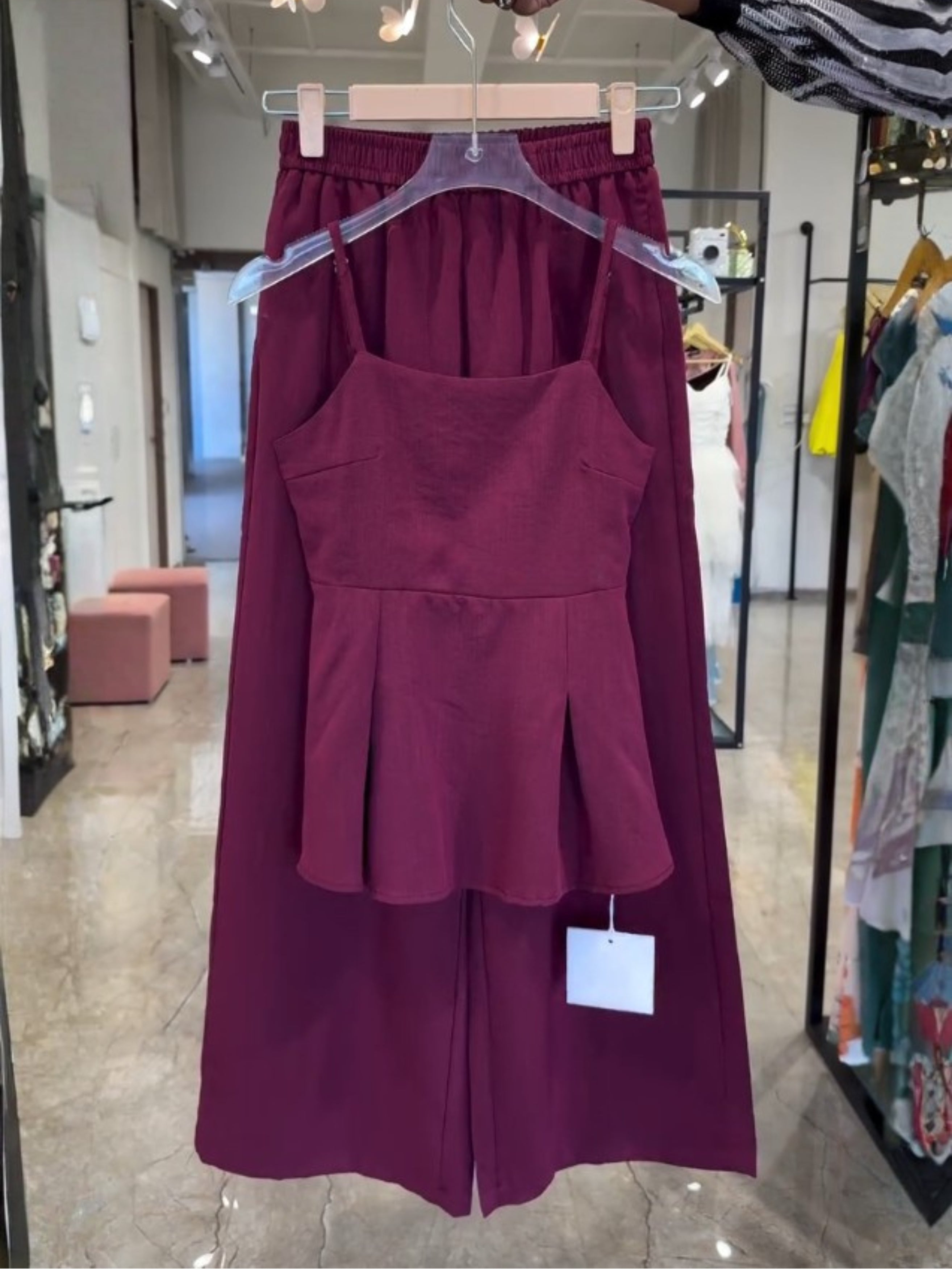 Elara Luxe Burgundy Co-Ord