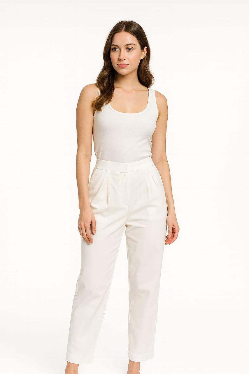 Pleated Straight Pants