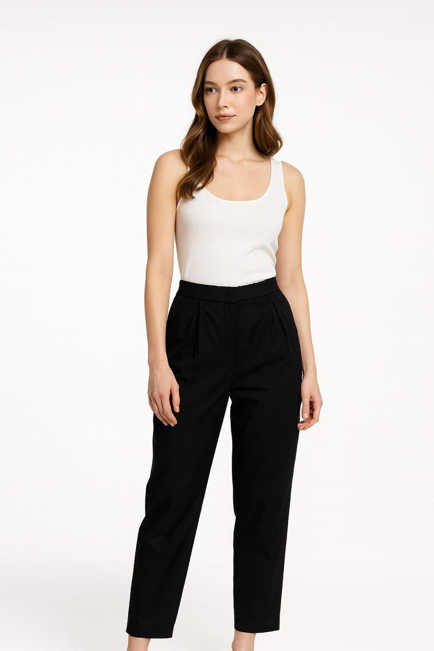 Pleated Straight Pants