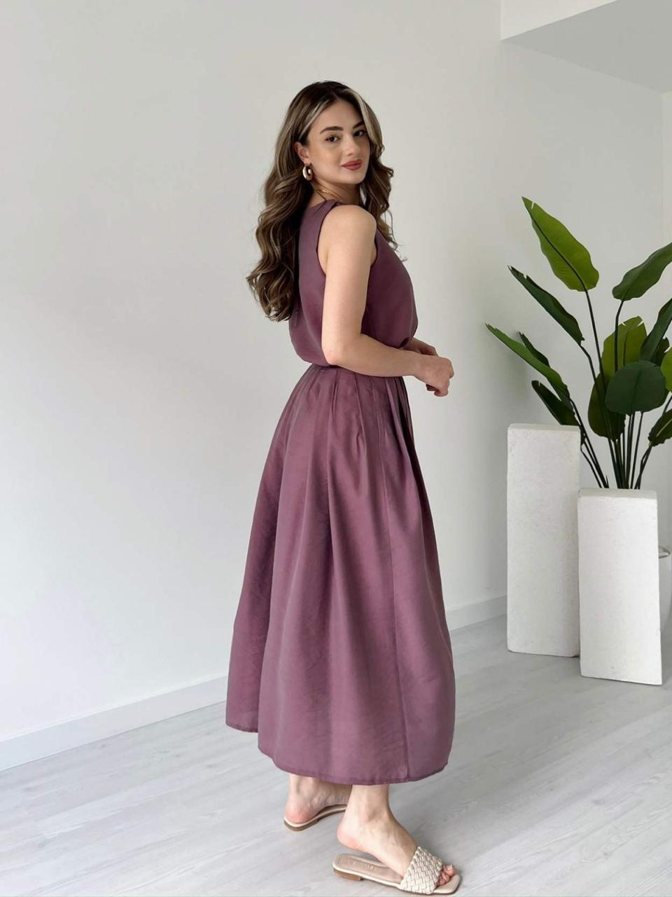 Sleeveless Top & Pleated Midi Skirt Set